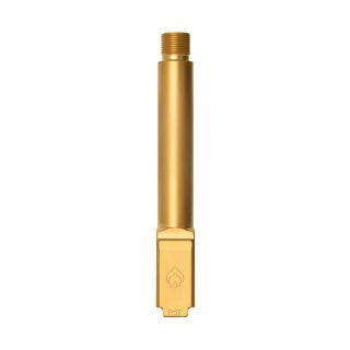 Glock 19 Gen3-5 1/2x28" Threaded PVD Gold Non-Fluted Premium Series