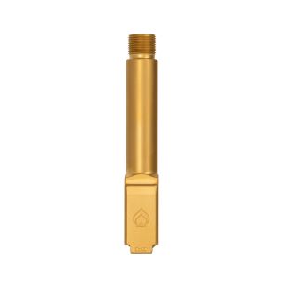 Glock 26 Gen 3-5 1/2x28" Threaded Gold Non-Fluted Premium Series