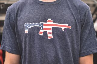 BA Red, White, & Pew Shirt (Heather Blue)